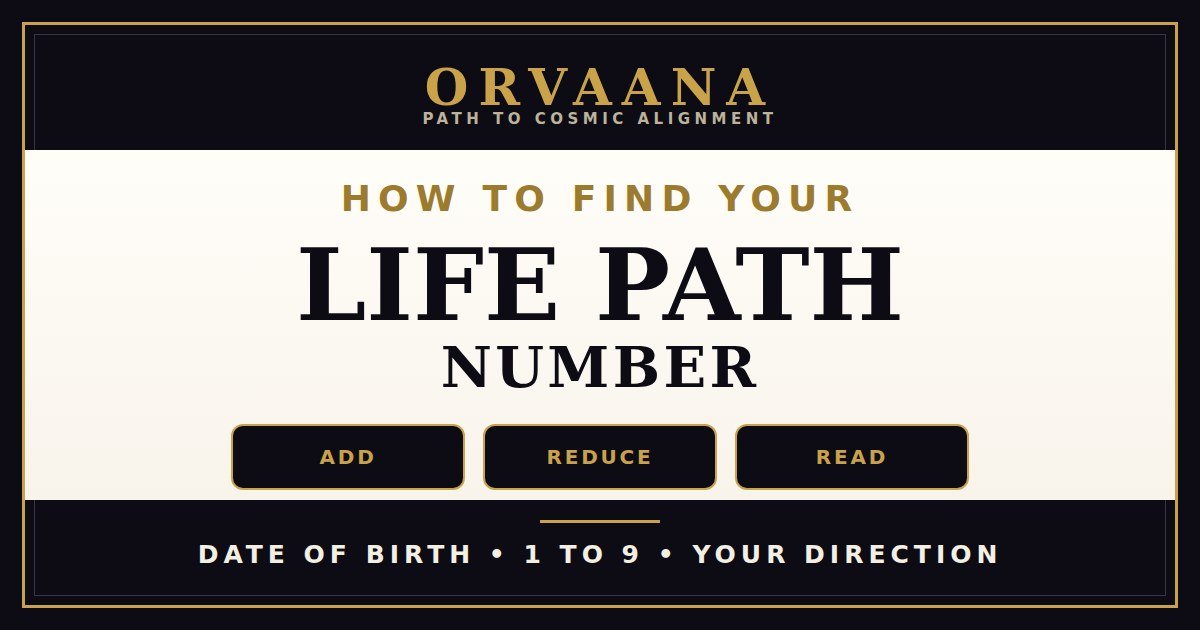 How to find your Life Path Number, black and gold cover